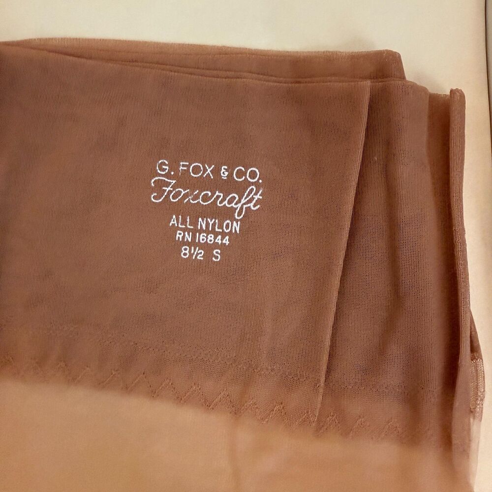 Vintage NWT G. Fox & Co Foxcraft Stockings All Nylon 8.5 S RN16844, ~60s/70s